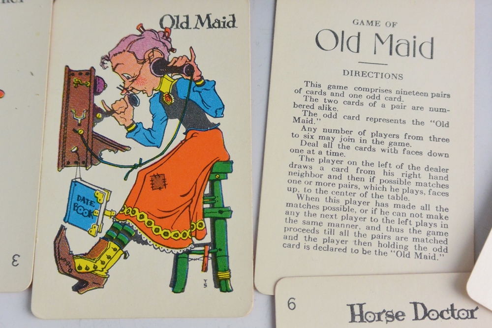 1936 Milton Bradley Game "Old Maid" In Original Box