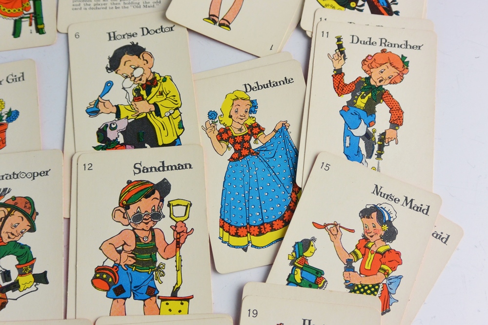 1936 Milton Bradley Game "Old Maid" In Original Box