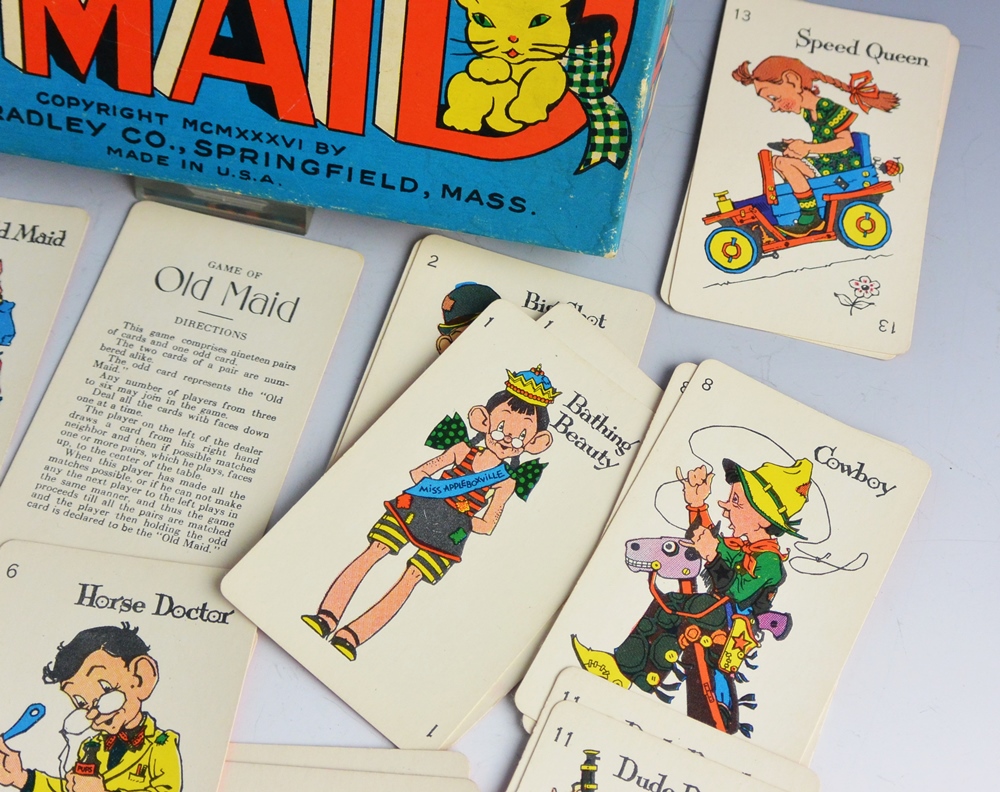 1936 Milton Bradley Game "Old Maid" In Original Box