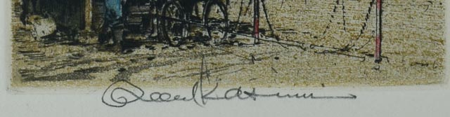 Robert Kasimir Color Etching of Vienna Opera