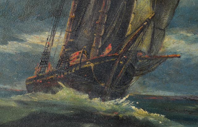 Richard G. Welsch Wharf Scene on Composite Board