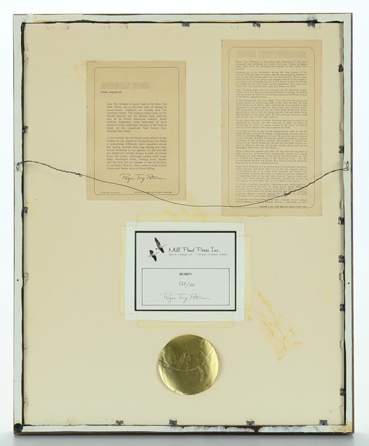 Roger Tory Peterson Signed LE Lithography Bird Print