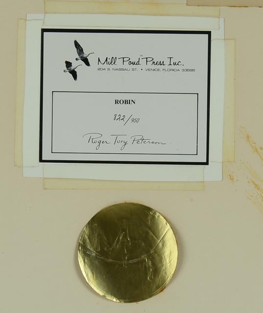 Roger Tory Peterson Signed LE Lithography Bird Print