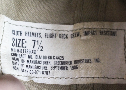 1986 Flight Deck Crew Helmet, US Navy at War, 1943 Flying Mag