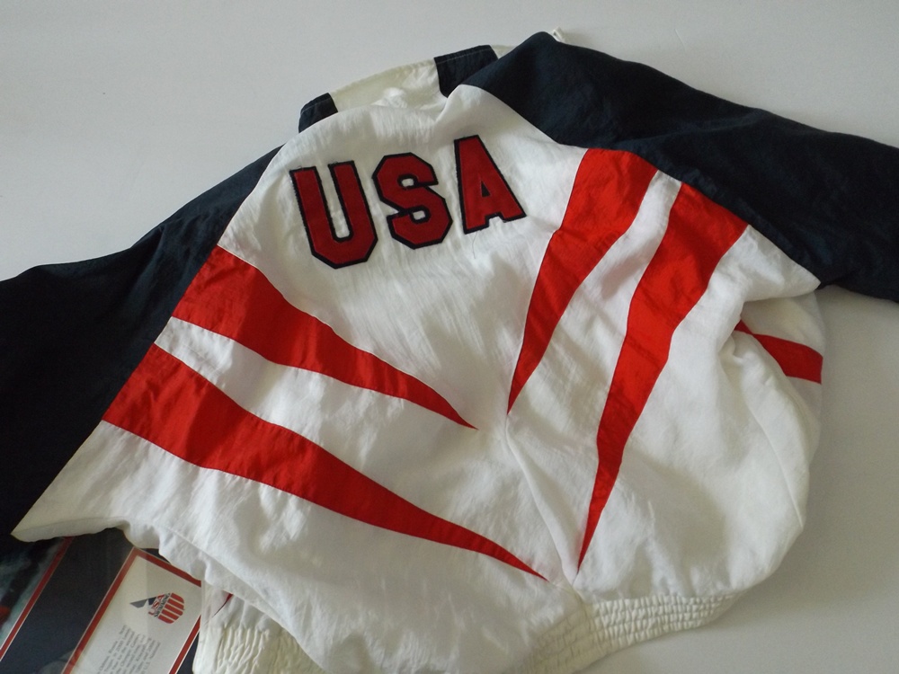 USA National Swim Team Jacket and Signed and Framed USA Swim Cap