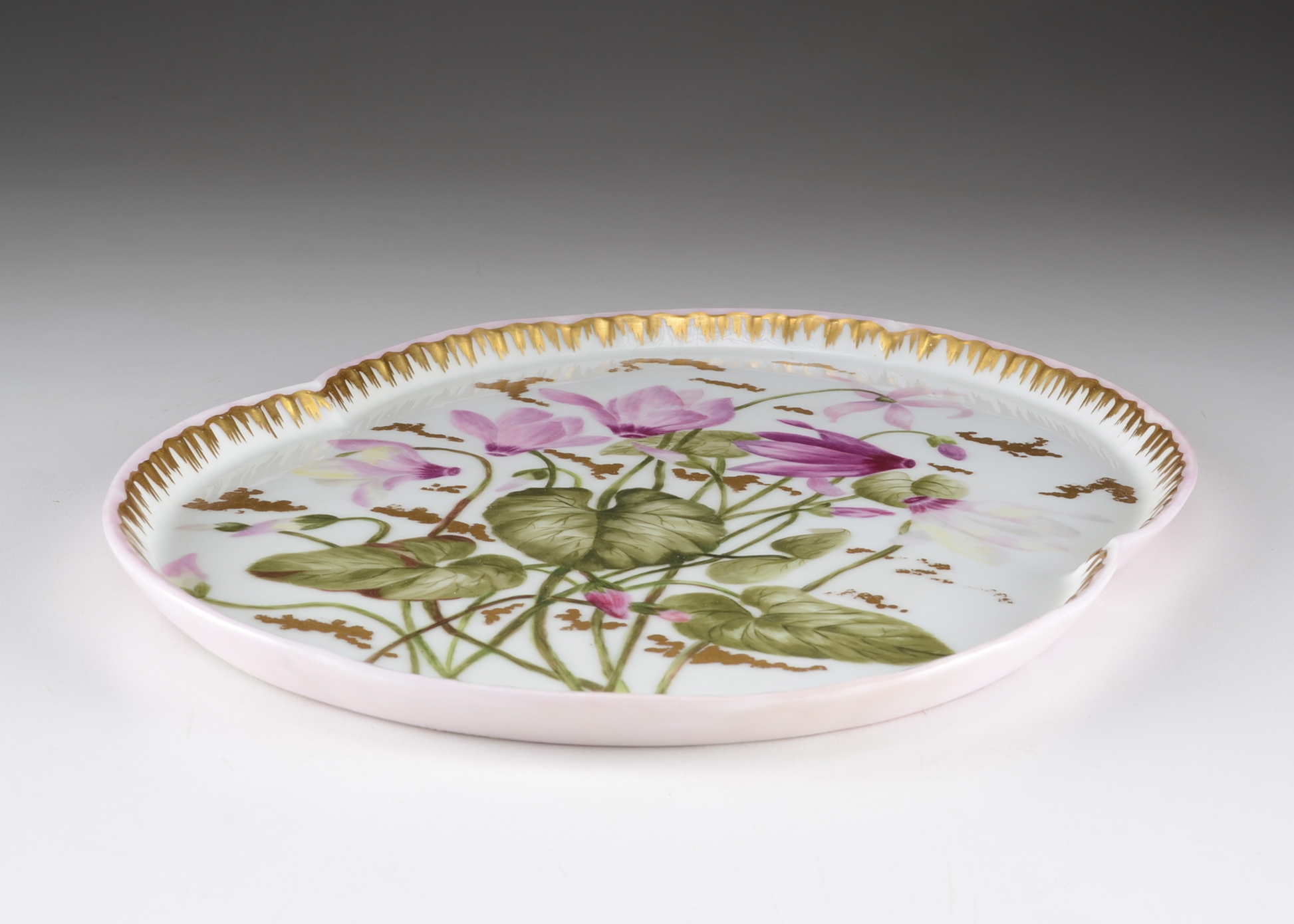 Late 1800s Charles Field Haviland Hand-Painted Dresser Tray