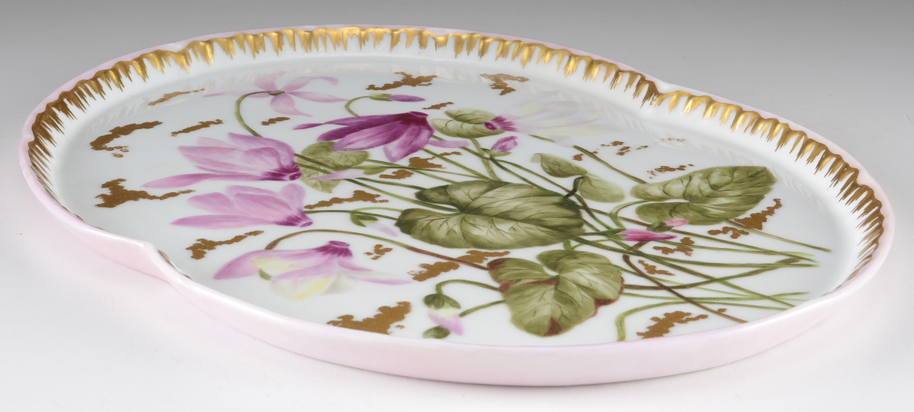 Late 1800s Charles Field Haviland Hand-Painted Dresser Tray