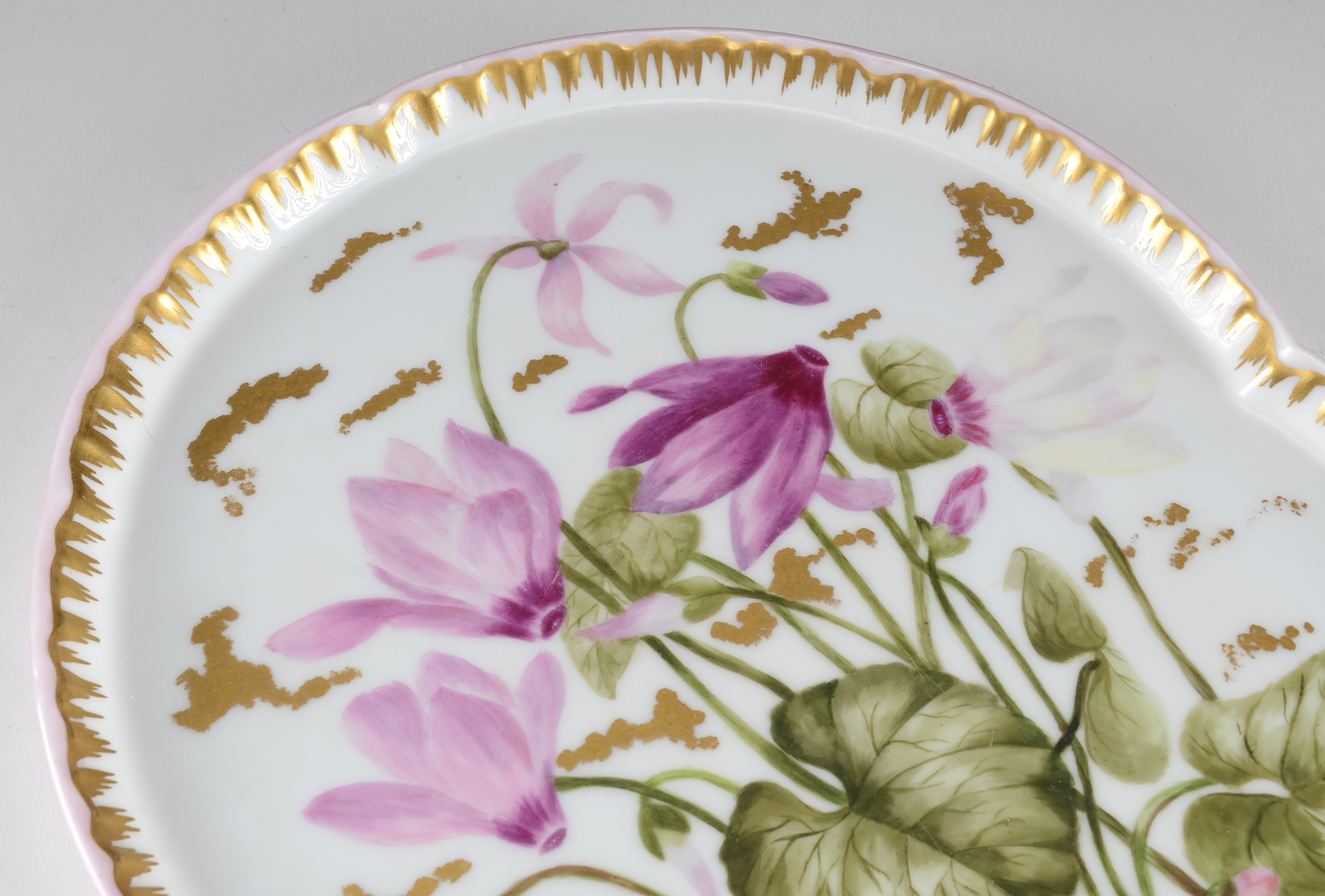 Late 1800s Charles Field Haviland Hand-Painted Dresser Tray
