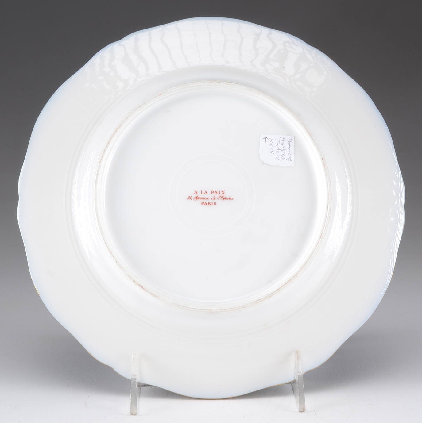 Haviland Limoge Signed Fish Plate