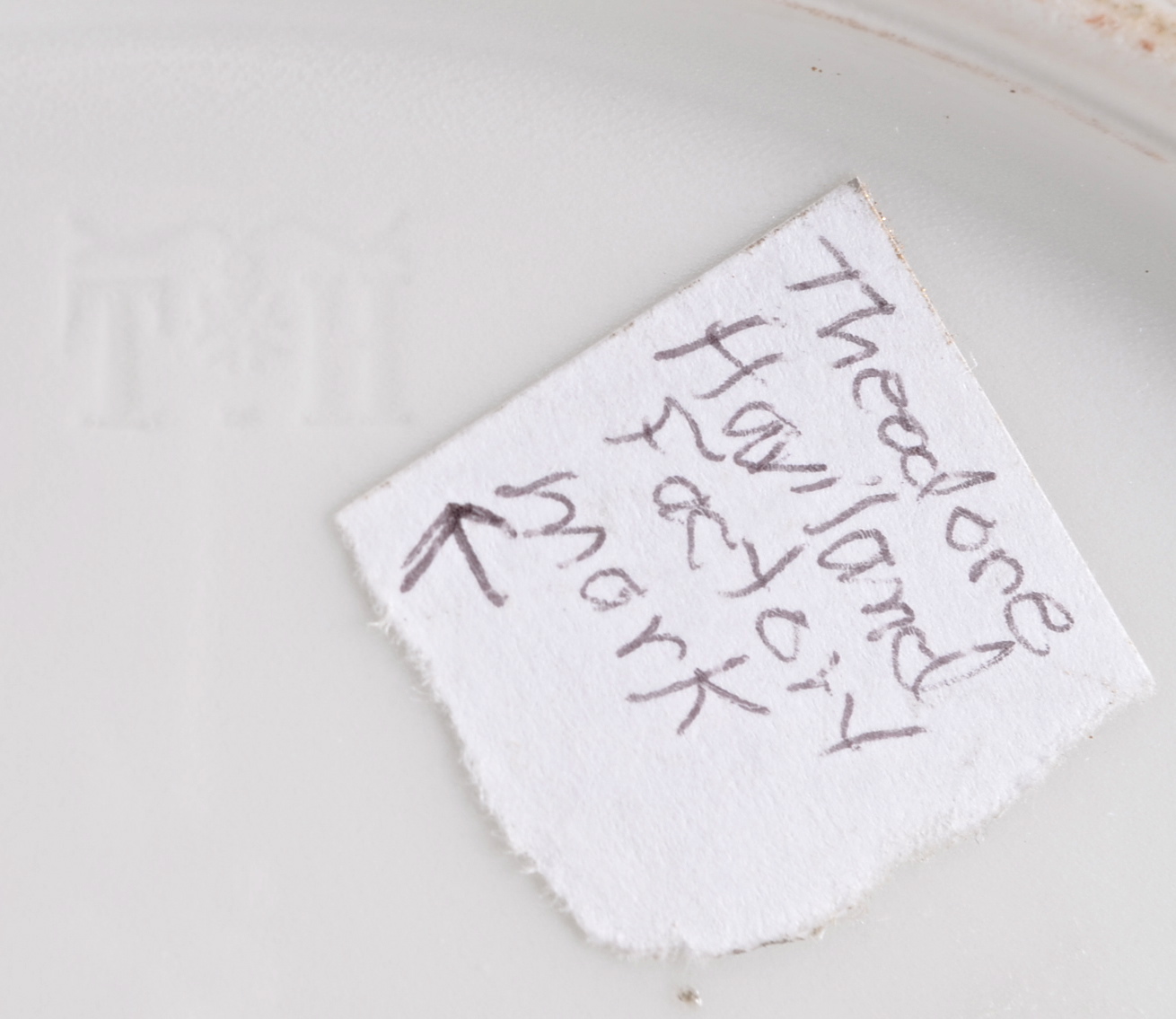 Haviland Limoge Signed Fish Plate