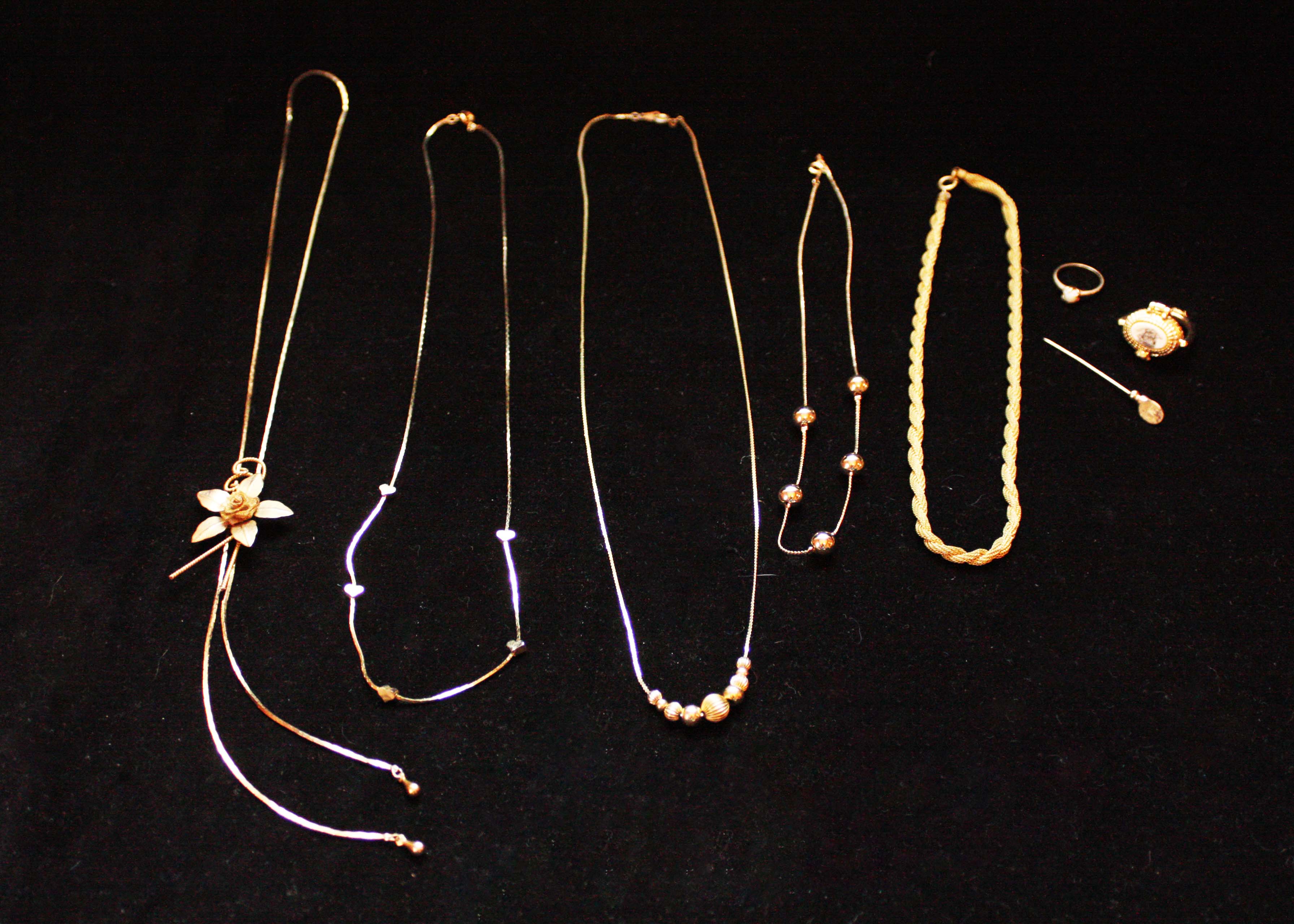 Assortment of Gold Tone Costume Jewelry
