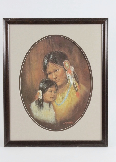 Two Native American Mother and Child Framed Prints