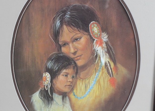 Two Native American Mother and Child Framed Prints