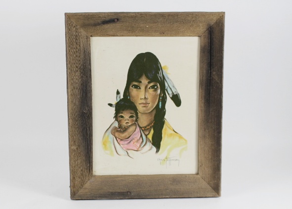 Two Native American Mother and Child Framed Prints