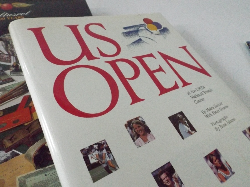 Sports Books, with Vintage Tennis Book