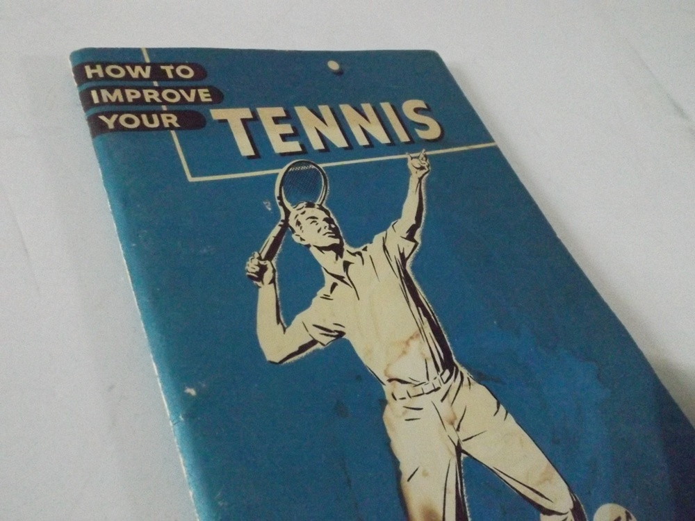 Sports Books, with Vintage Tennis Book
