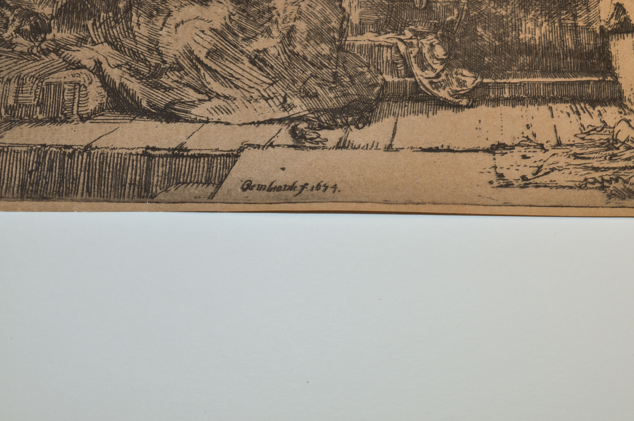 Rembrandt Etching "The Virgin and Child with Cat and Serpent"