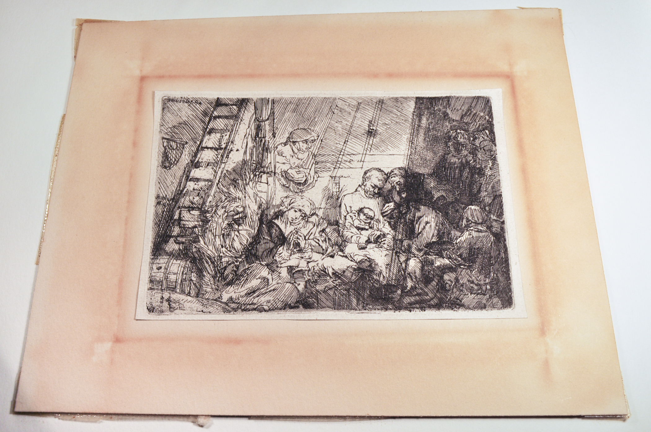 Rembrandt Etching "Circumcision in the Stable"