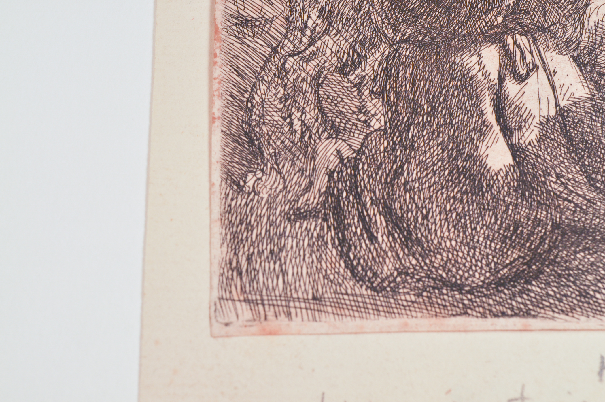 Rembrandt Etching "St. Jerome, Kneeling in Prayer"