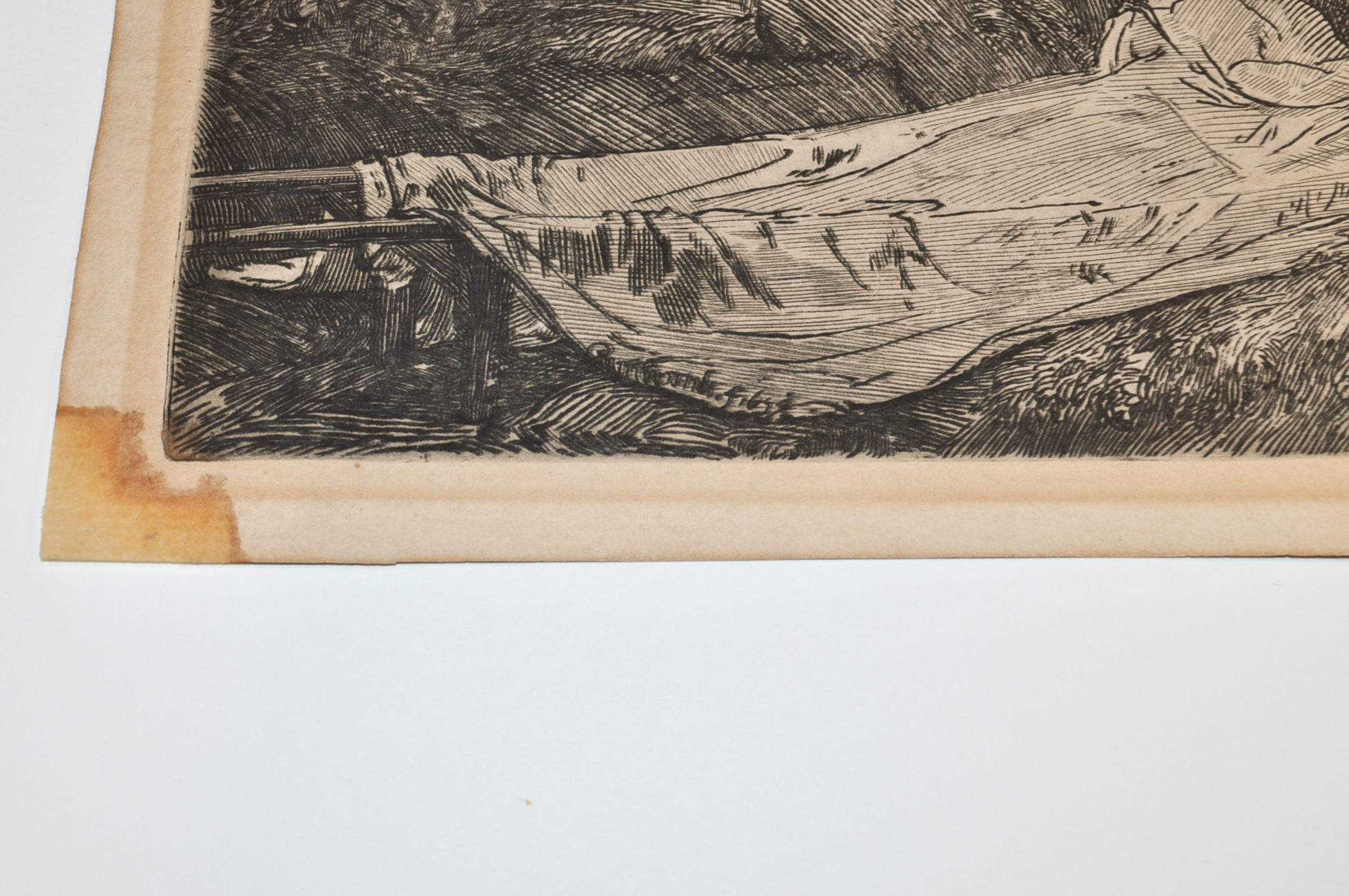 Rembrandt Etching "The Descent from the Cross by Torchlight" 1654