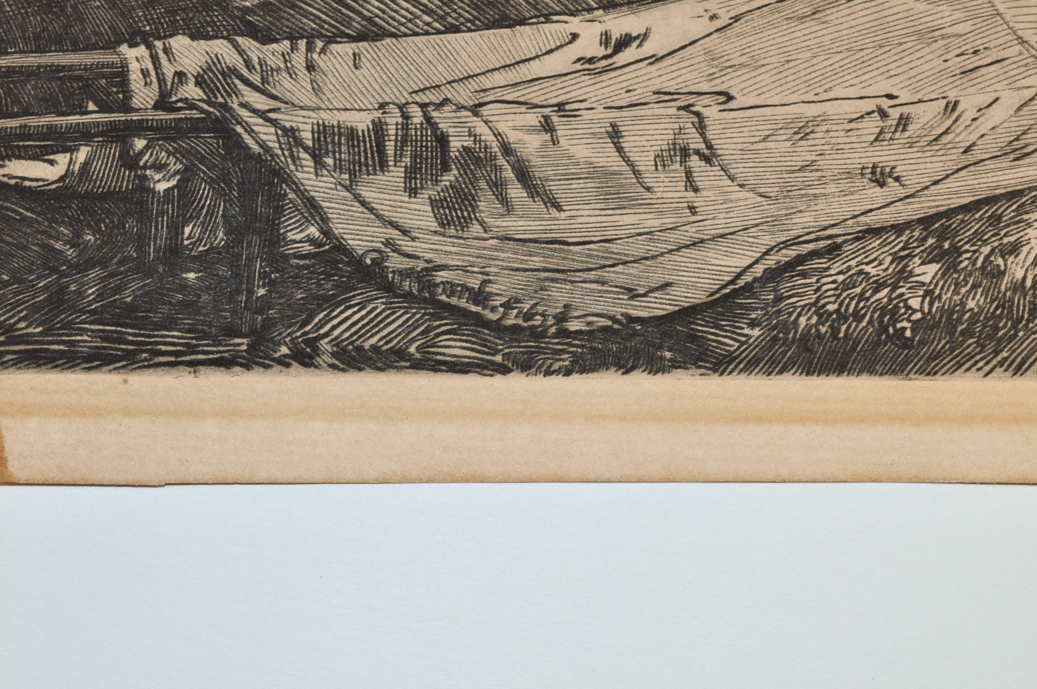 Rembrandt Etching "The Descent from the Cross by Torchlight" 1654