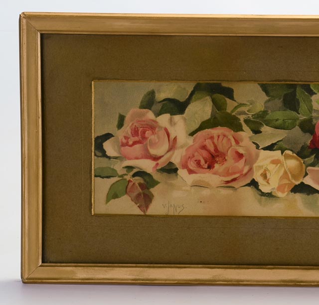 Lithograph of V. Janus Flower Painting