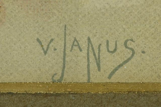 Lithograph of V. Janus Flower Painting