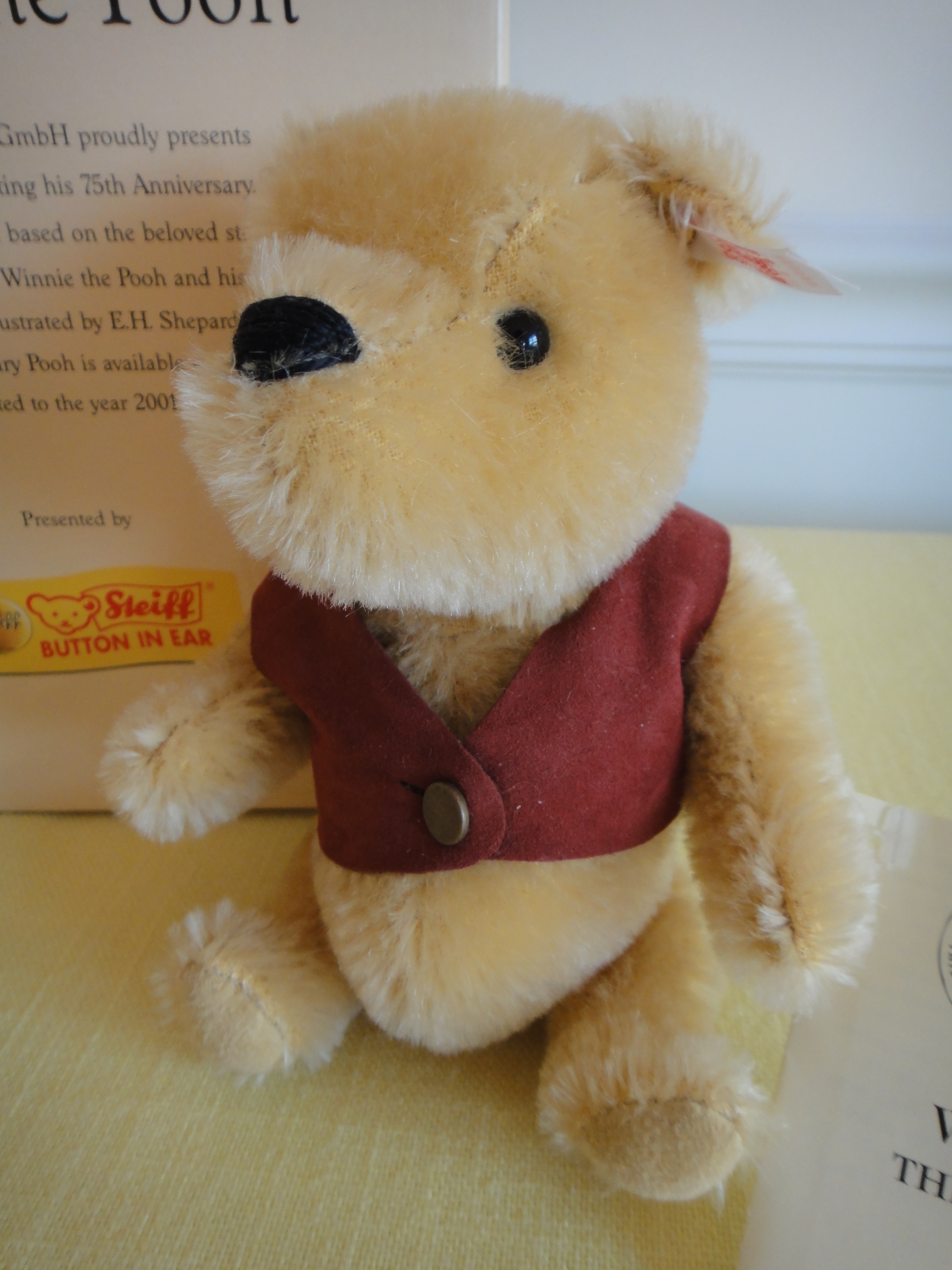 2001 Steiff "Winnie The Pooh" Limited Edition Bear with Box