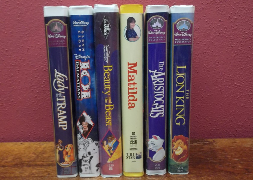 Six Disney VHS Cassette Tape Movies