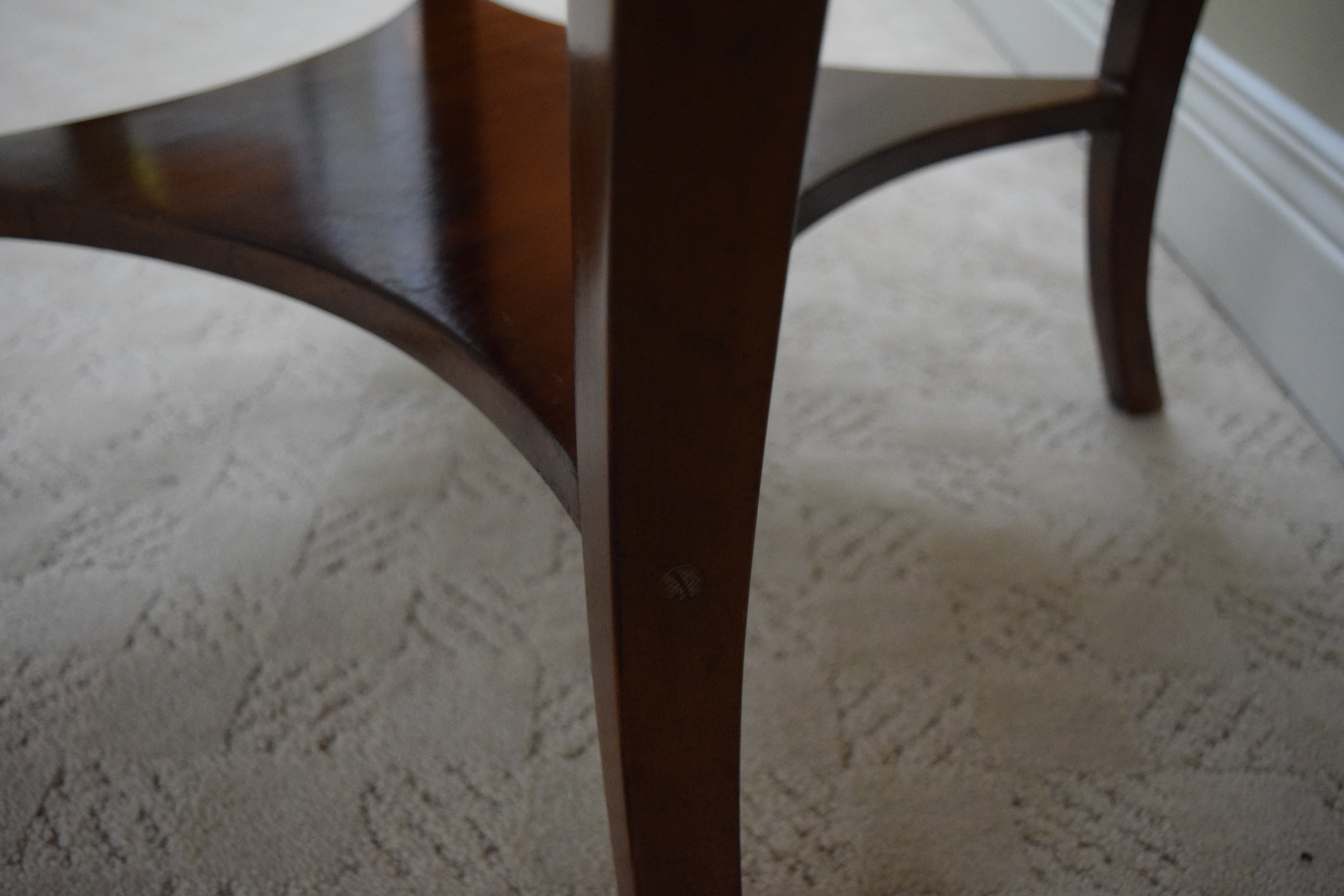 Mahogany Accent Table with Inlaid Veneers