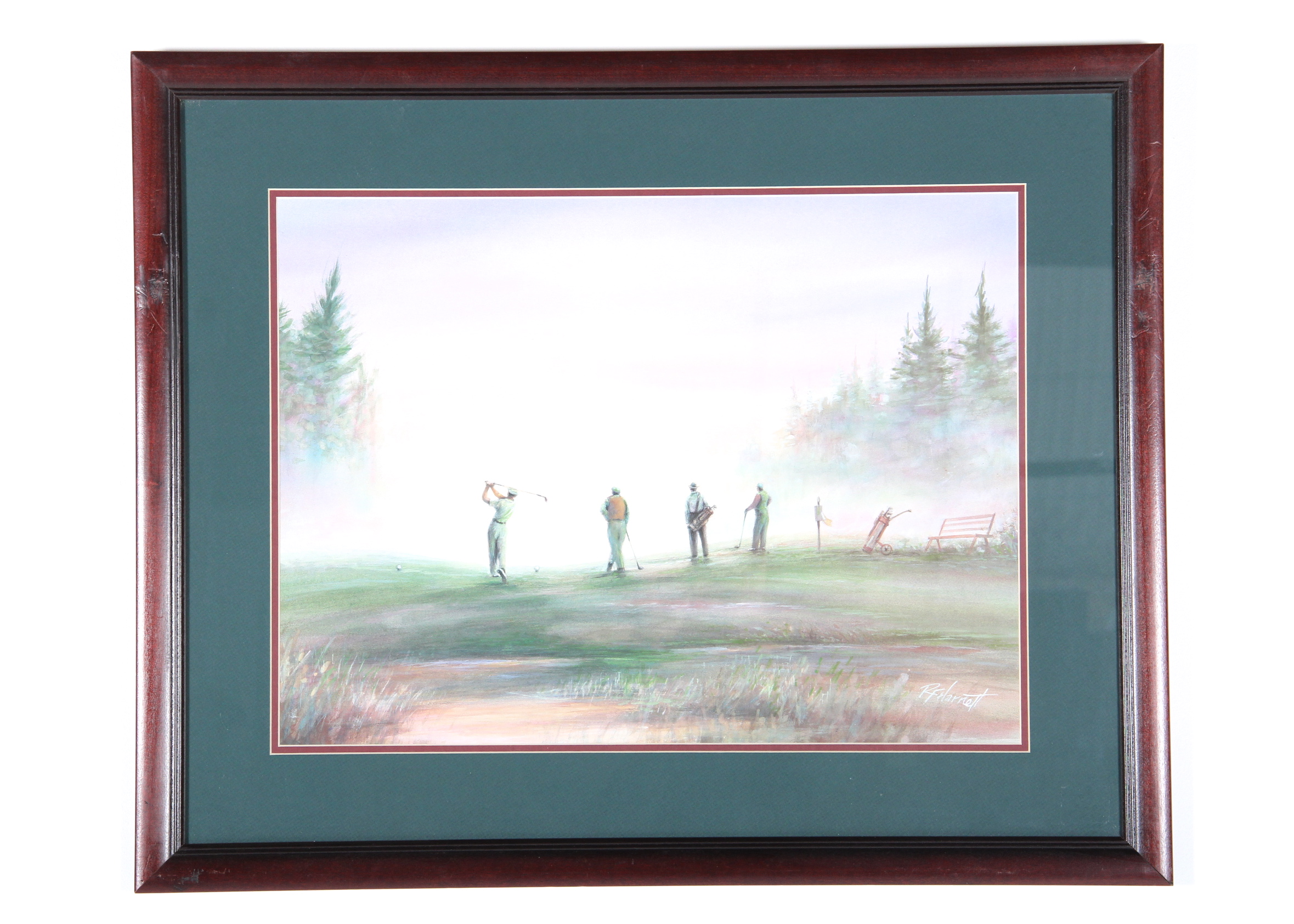 Color Print of Four Golfers by R.F. Harnett