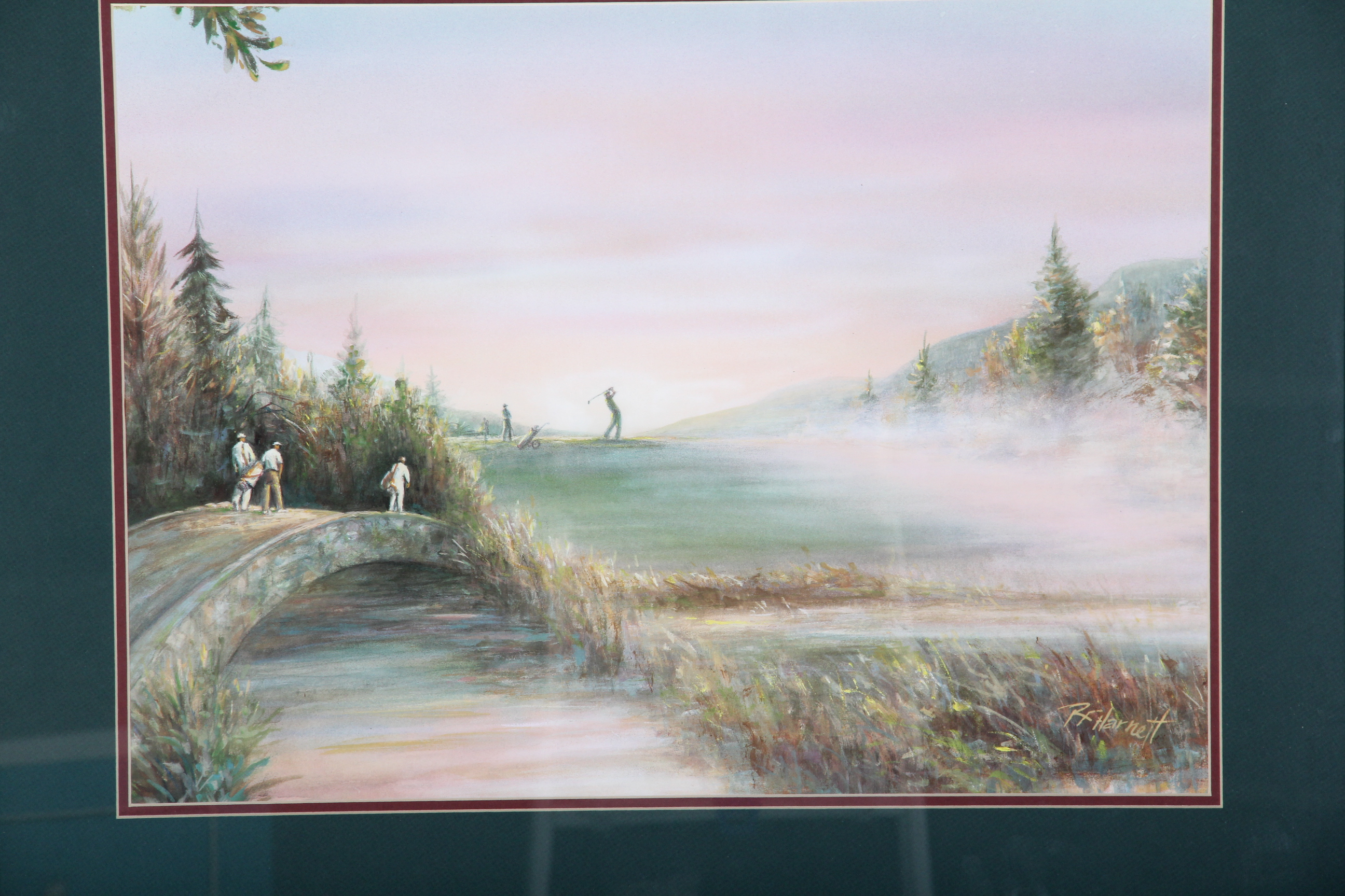 Color Print of Five Golfers by R.F. Harnett