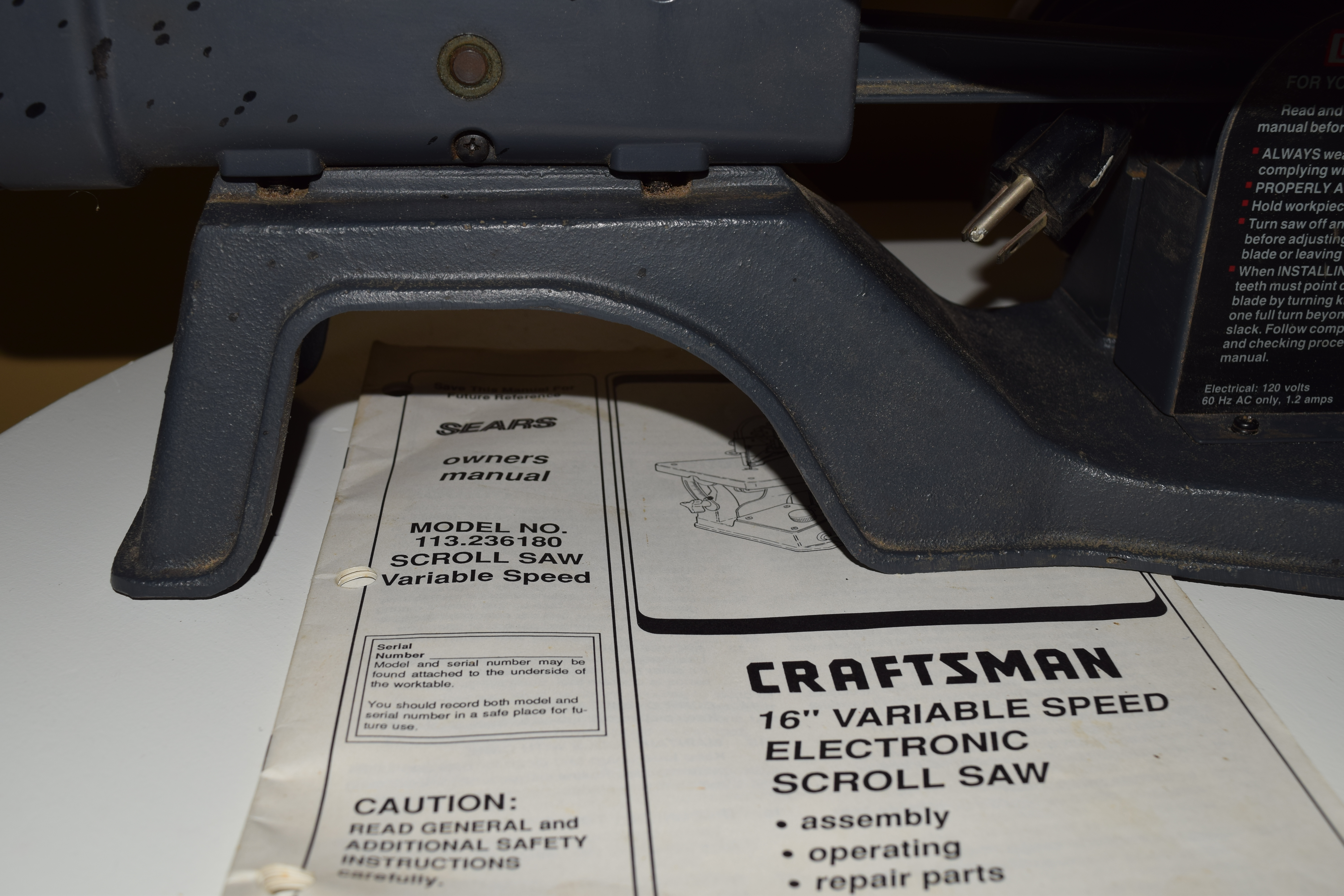 Sears Craftsman Variable Speed Electronic Scroll Saw