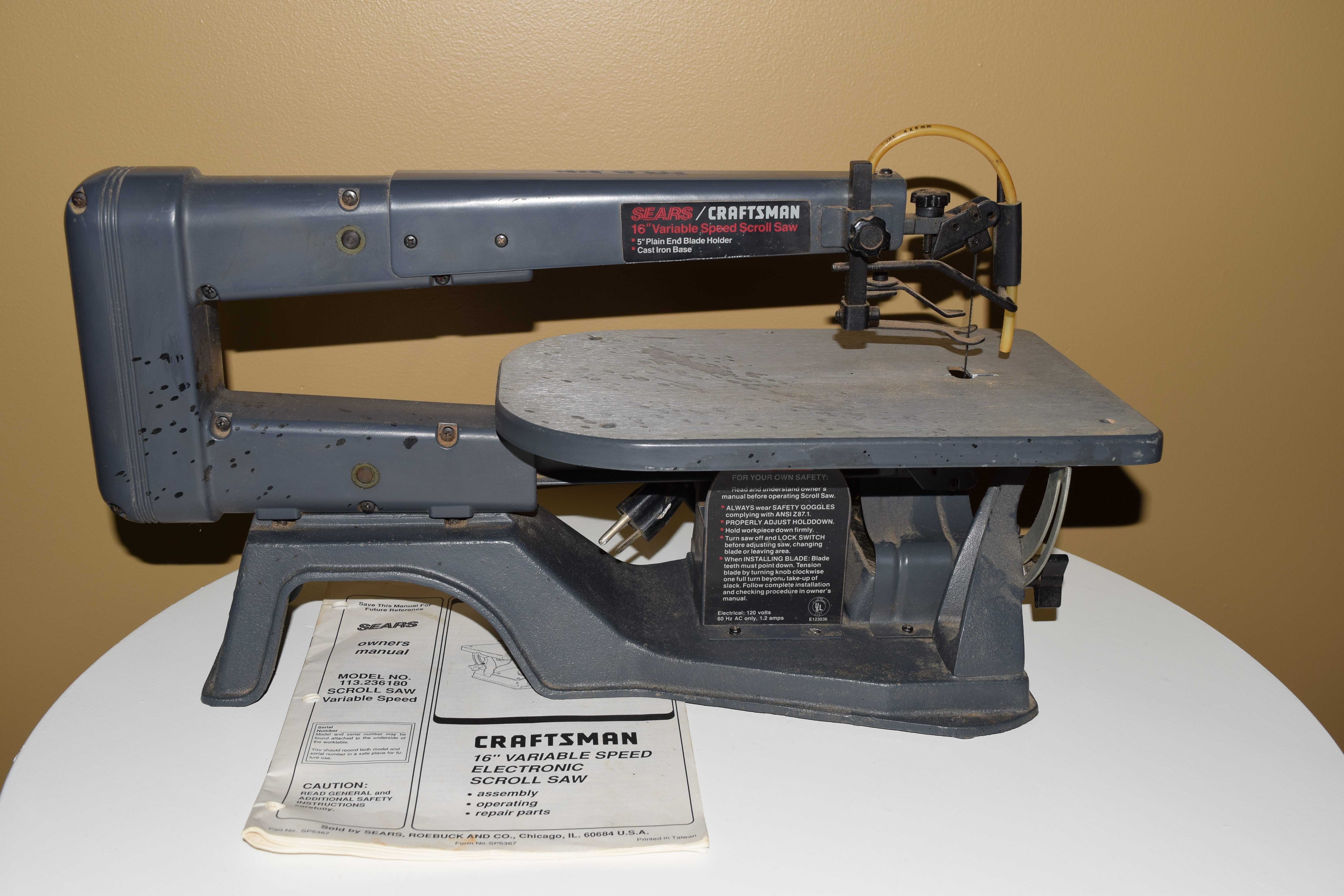 Sears Craftsman Variable Speed Electronic Scroll Saw