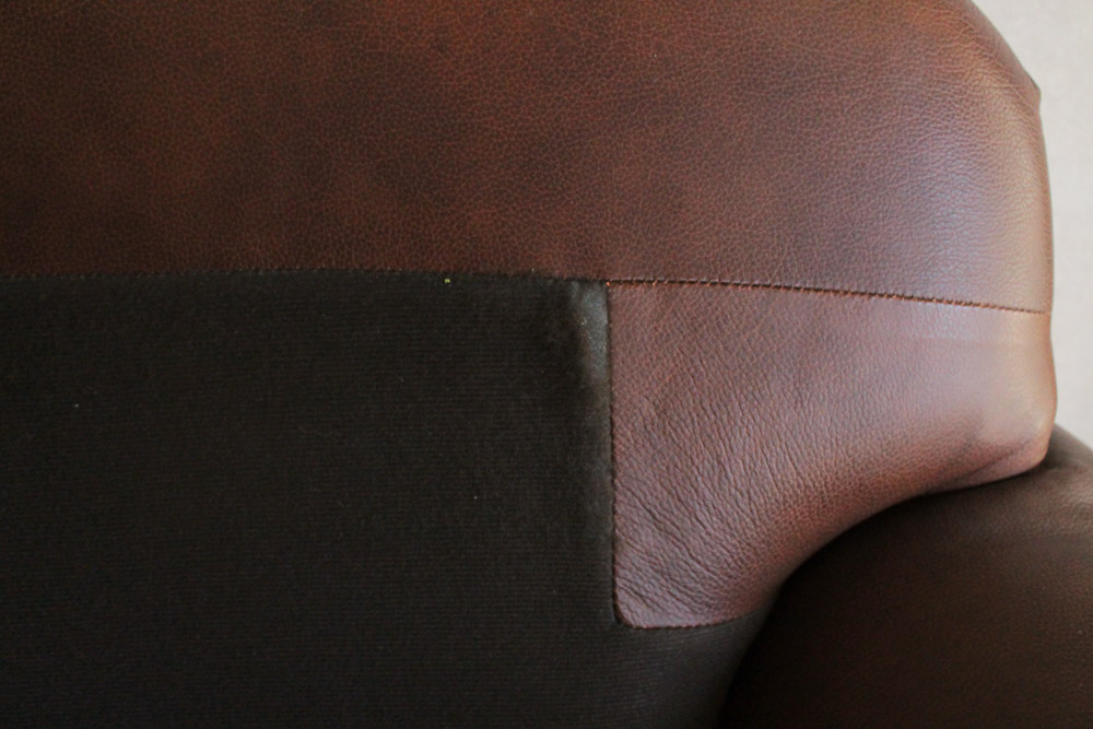 Thomasville Leather Sofa with Nailhead Trim