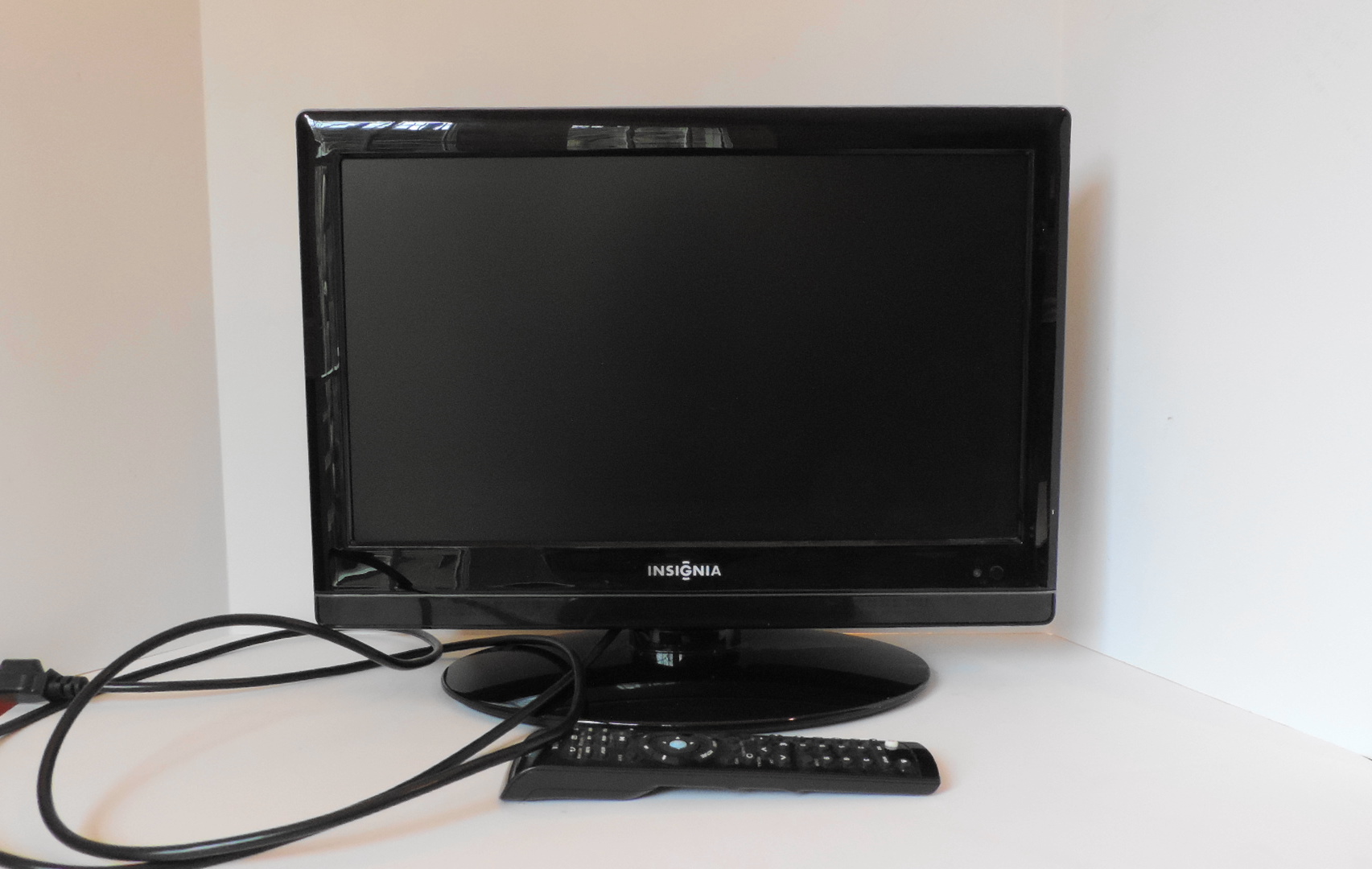 An Insignia LCD Color TV & DVD Video Player