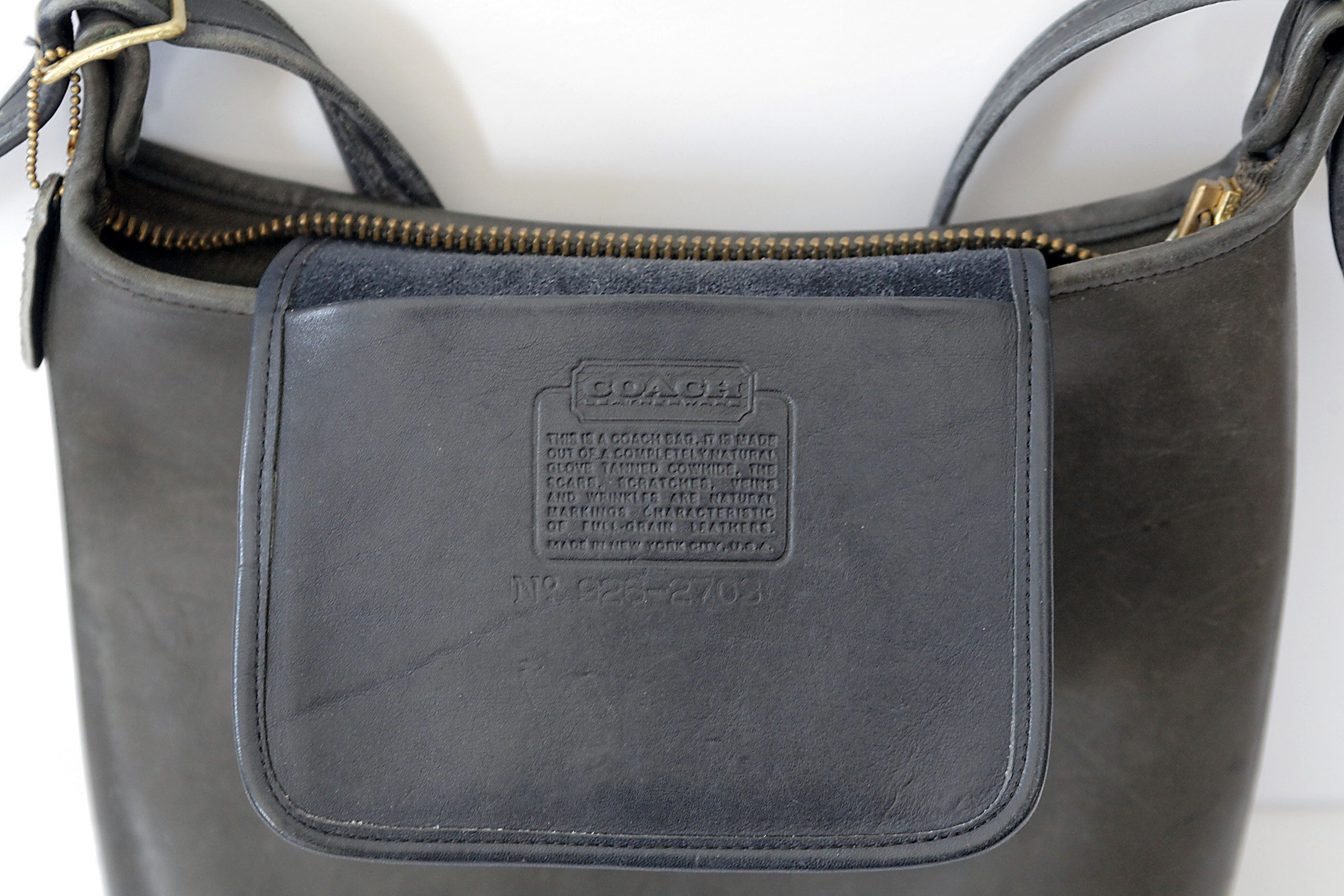 Black Leather Coach Bag