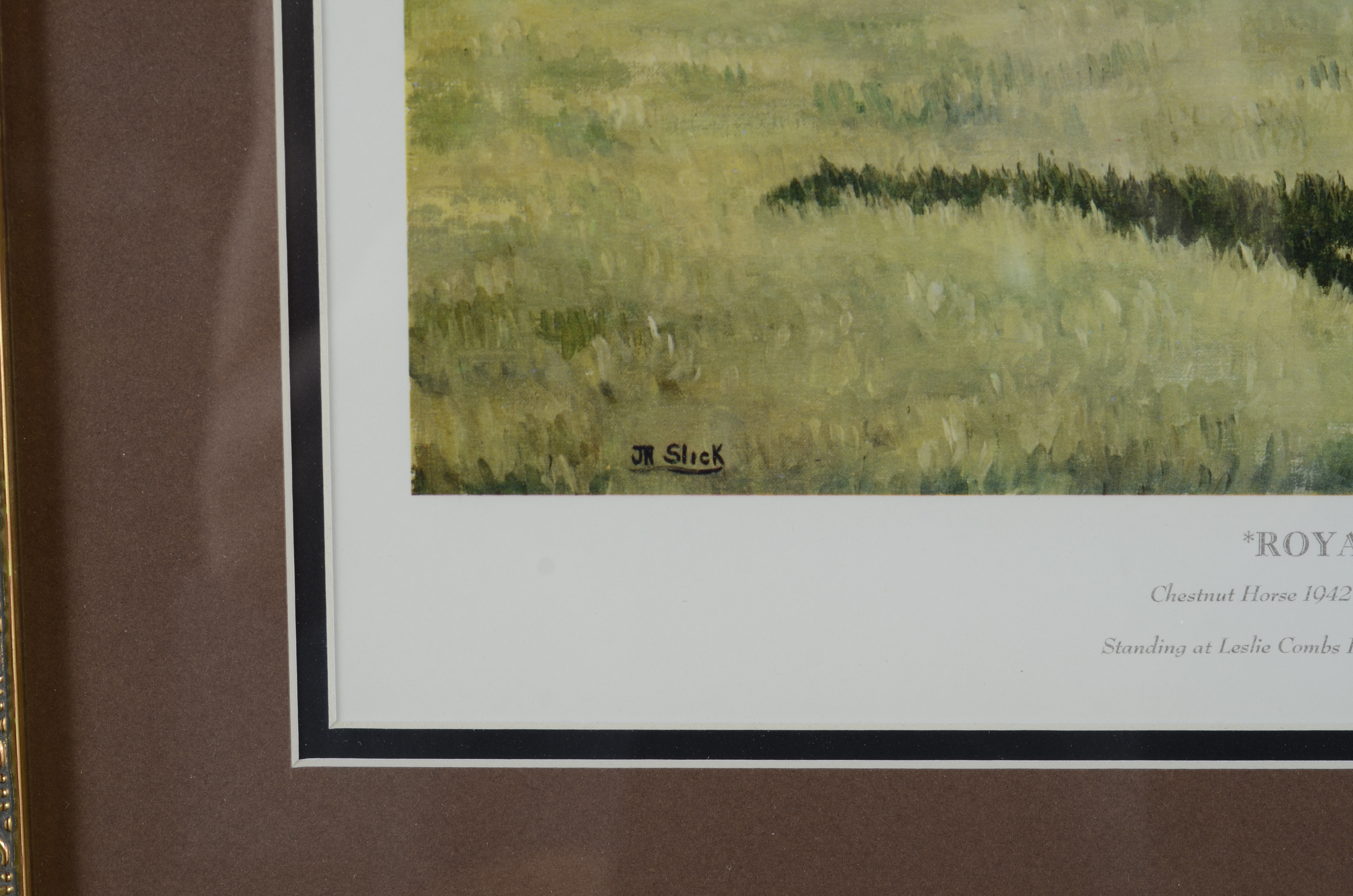 "Royal Charger" James N. Slick Lithograph