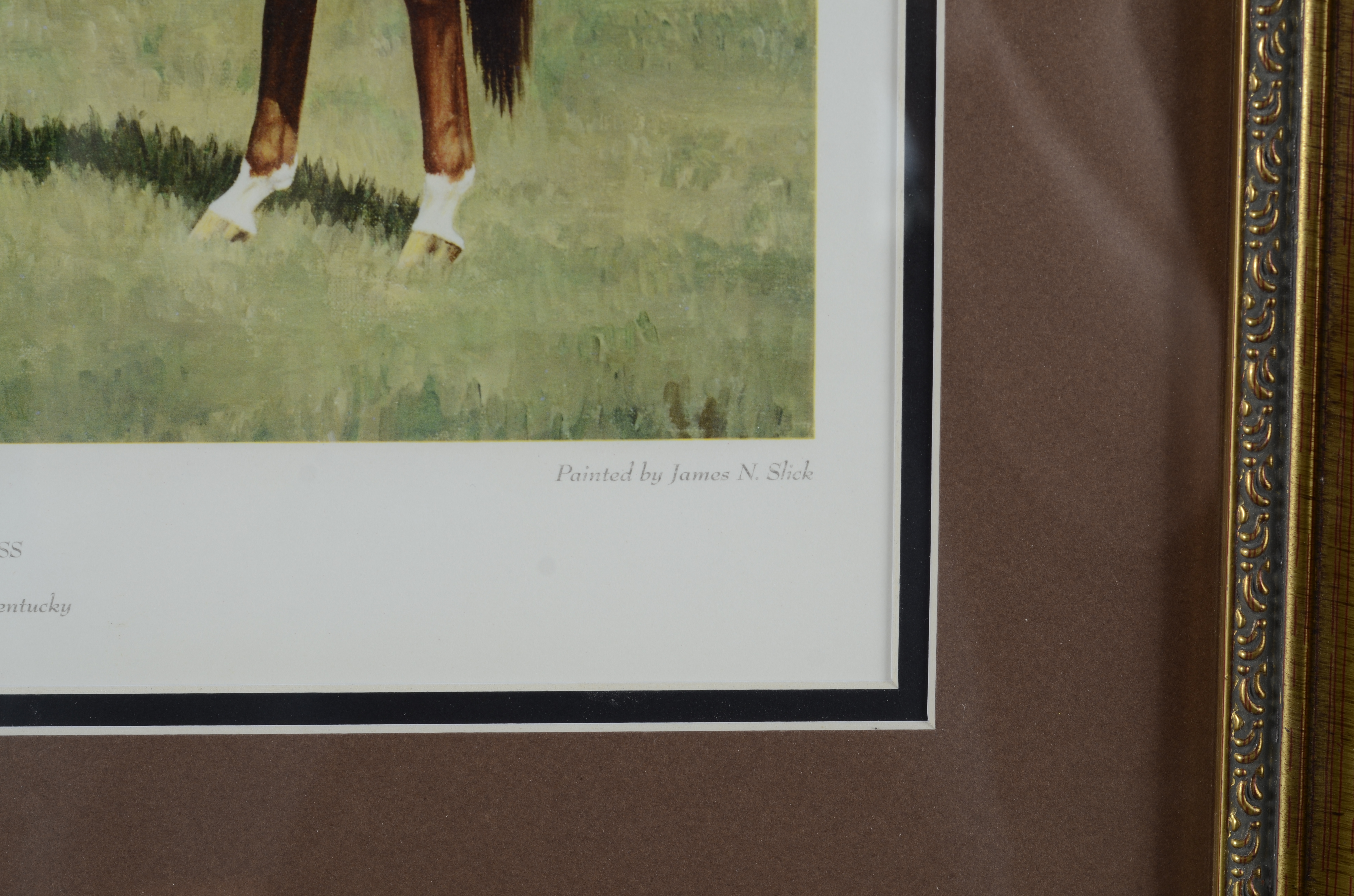 "Royal Charger" James N. Slick Lithograph