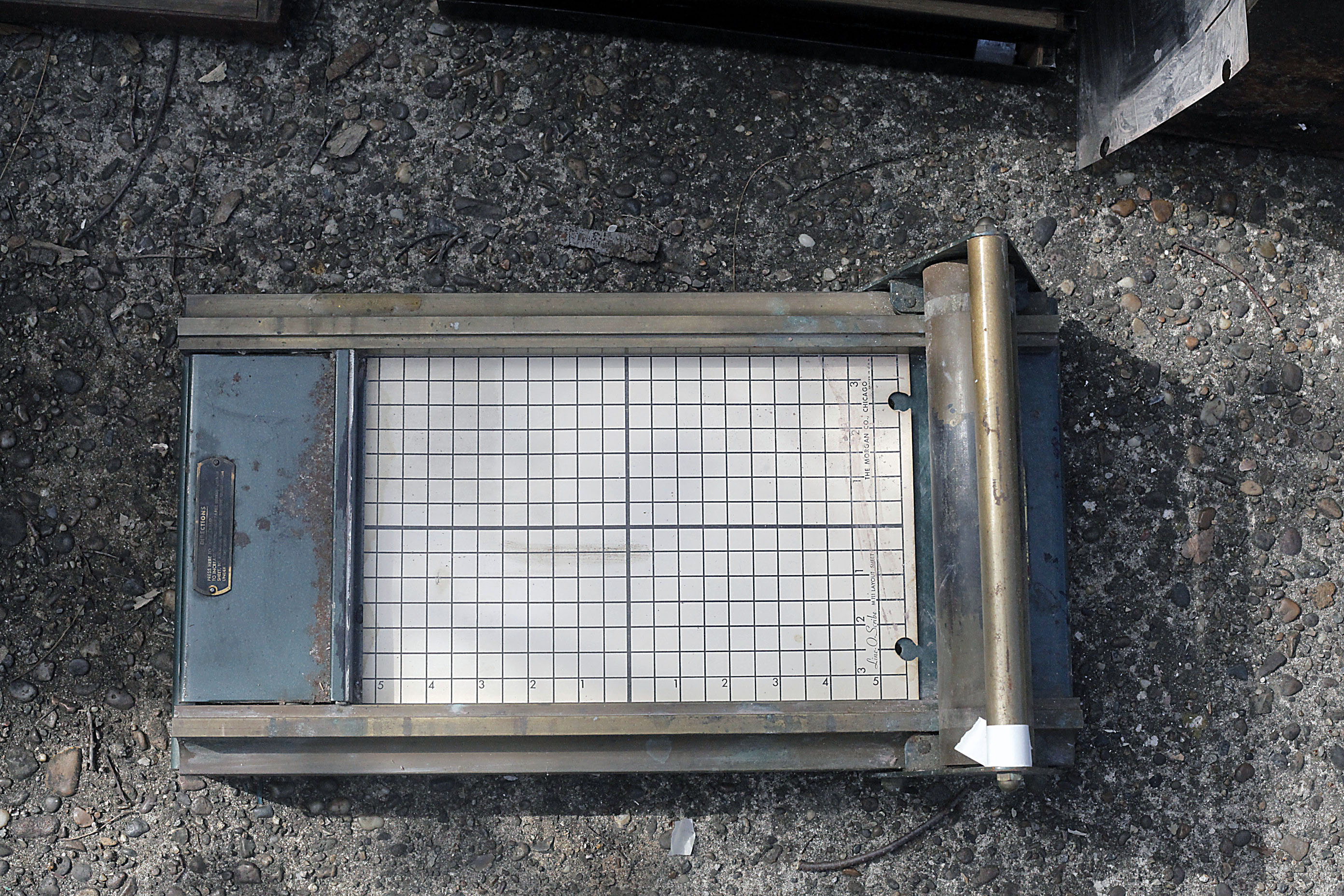 Morgan Line-o-Scribe M7111 Proofing Press with Blocks