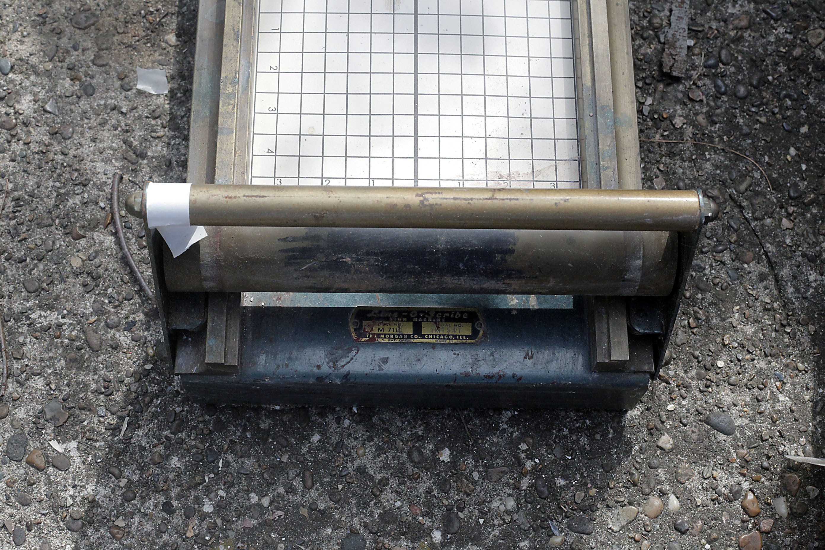 Morgan Line-o-Scribe M7111 Proofing Press with Blocks