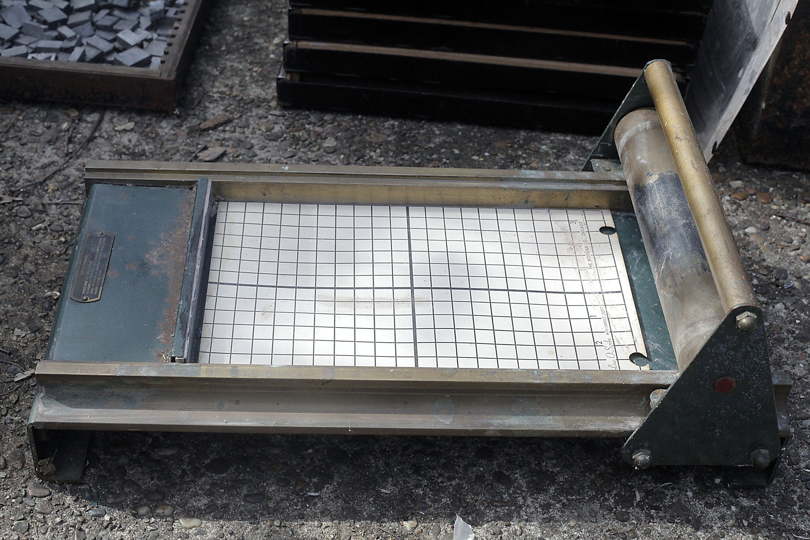 Morgan Line-o-Scribe M7111 Proofing Press with Blocks