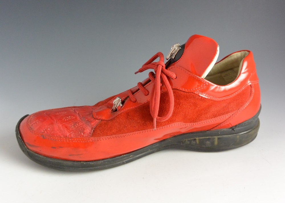 Mauri Italian Men's Red Leather and Suede Shoes