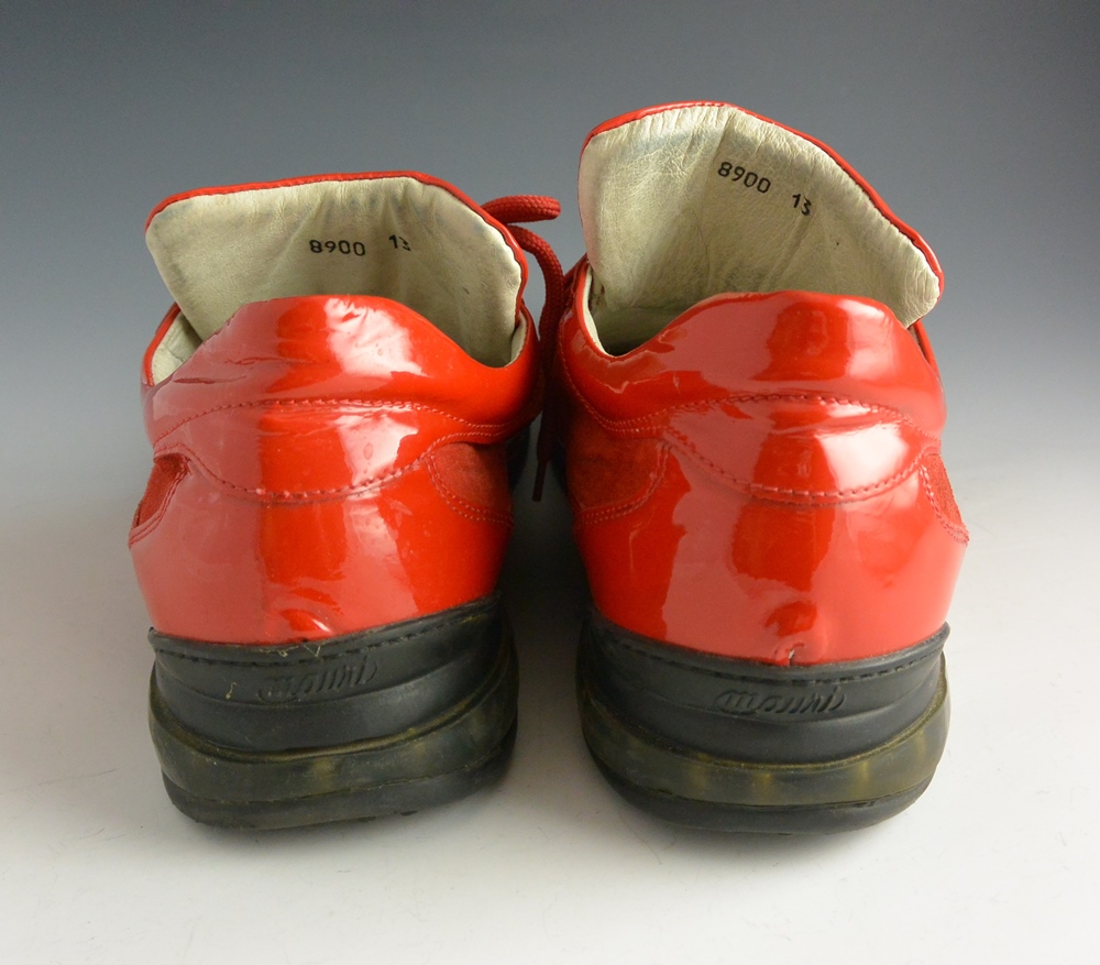 Mauri Italian Men's Red Leather and Suede Shoes