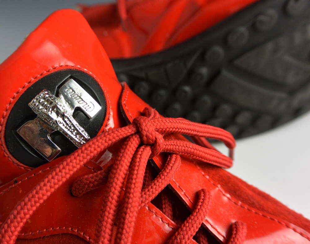 Mauri Italian Men's Red Leather and Suede Shoes