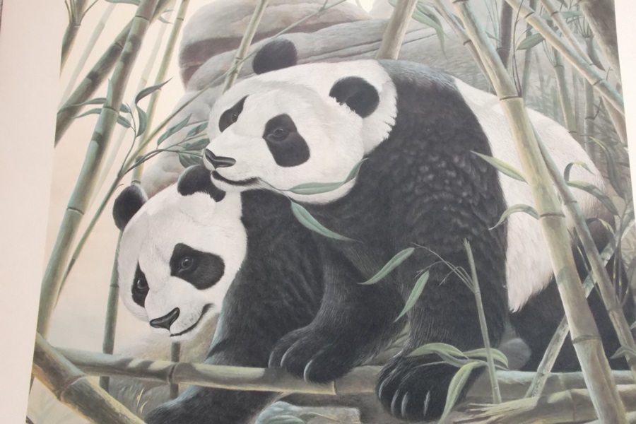 Signed 1972 John Ruthven Giant Panda Lithograph Print