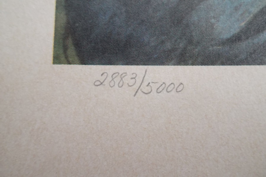 Signed 1972 John Ruthven Giant Panda Lithograph Print