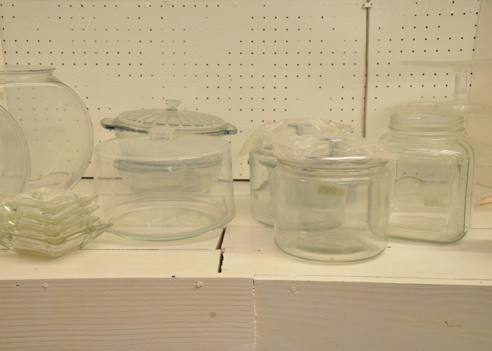 Lot of Clear Modern Glass