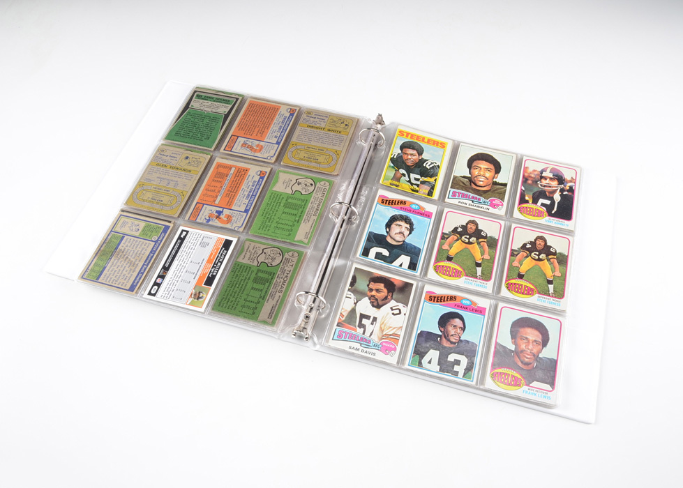 Eighty Vintage Pittsburgh Steelers Football Cards