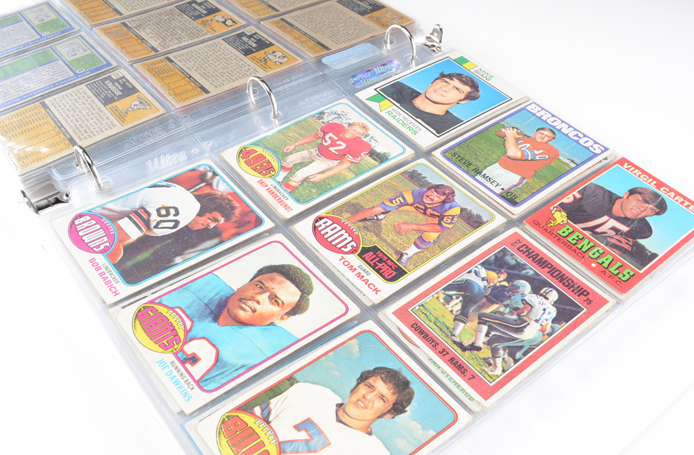 Eighty Vintage Pittsburgh Steelers Football Cards